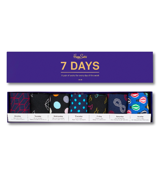Giftbox (7-pak) skarpetki Happy Socks 7 Days XSNI08-6001