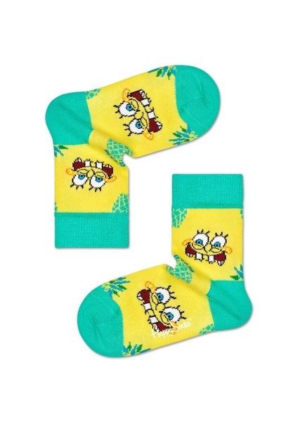 Zestaw skarpetek dziecięcych Happy Socks x SpongeBob 4-pak XKBOB09-0100